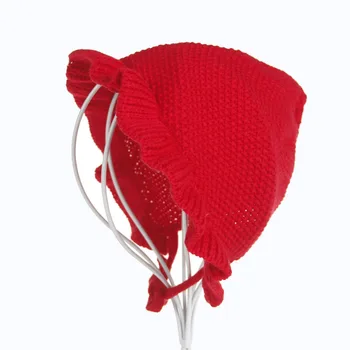 

Fashion Newborn Baby Hats Handmade Wool Ear Knitted Hats Toddler Girl Winter Warm Caps Kids Hats Adjustable Hat Caps Accesories