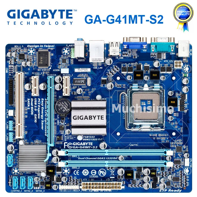 Материнская плата GIGABYTE для настольного ПК материнская G41 Socket LGA 775 Core 2 DDR3 8G Micro ATX