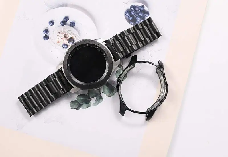 Watch case cover for Samsung for Galaxy Watch 46mm case TPU Plating case protective shatter-resistant shell insurance cover
