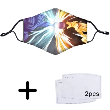 

Anime Uzumaki Naruto Harajuku Anti-Dust Face Mouth Mask PM2.5 Filter 2 pcs Breathable Washable Reusable 3D Printed Face Masks