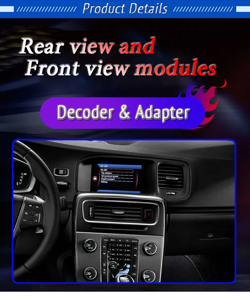 Rear Parking Camera For Volvo S60 S60L XC60 V60 2010~2020 Adapter Original Upgrade System Interface Screen Reverse CAM Decoder xf