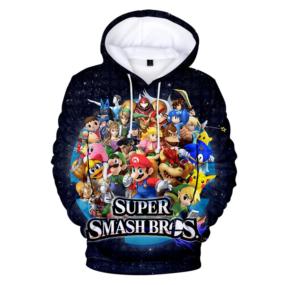 От 3 до 20 лет; Новинка года; толстовка с капюшоном для мальчиков; Super Smash Bros. Худи с объемным рисунком; детские толстовки с капюшоном; Повседневная рубашка для девочек; детское флисовое пальто; джемперы