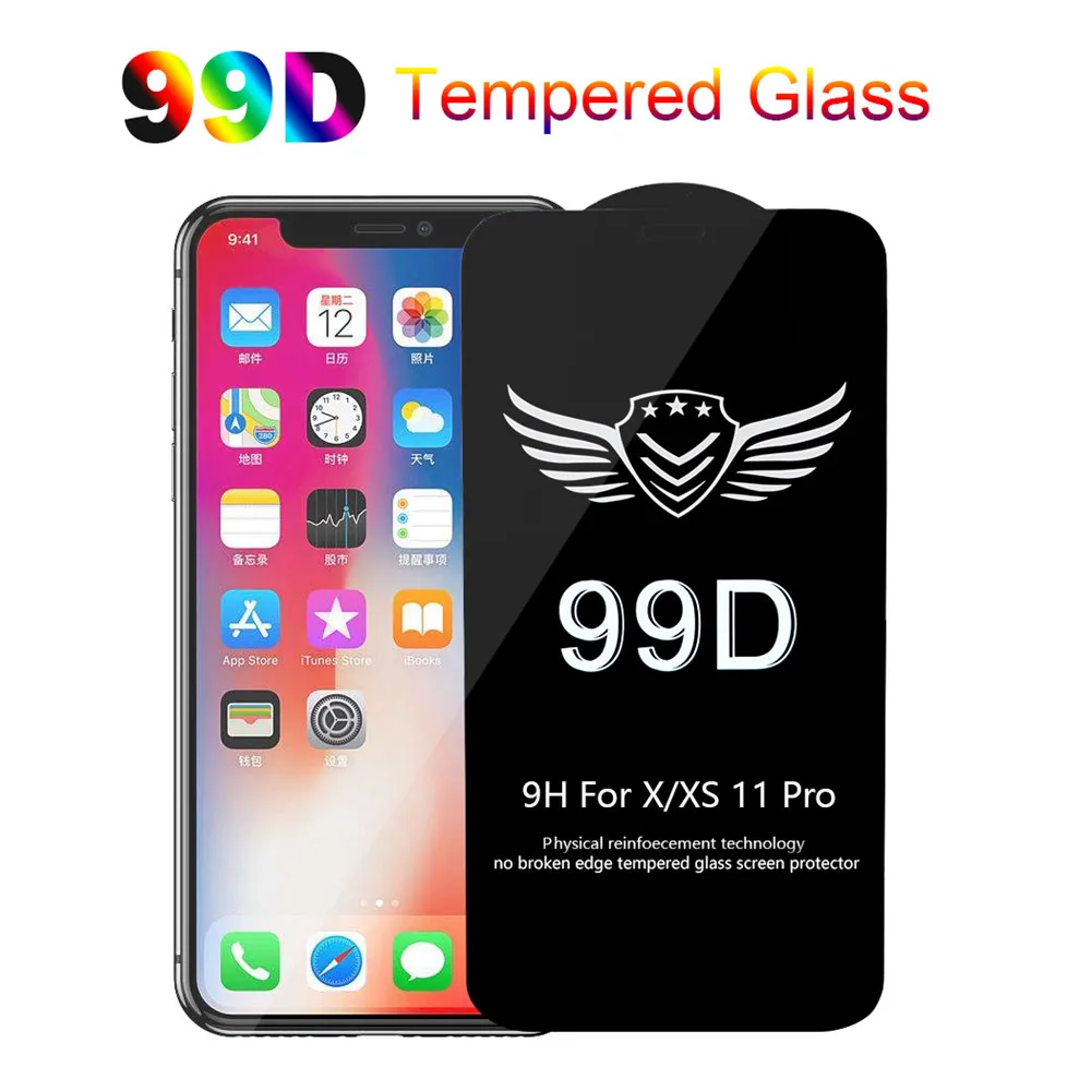2 шт. закаленное стекло для iPhone 99D 6C 6S 7 8 Plus X 10 11 Pro Max защита экрана чехол SE GLAS