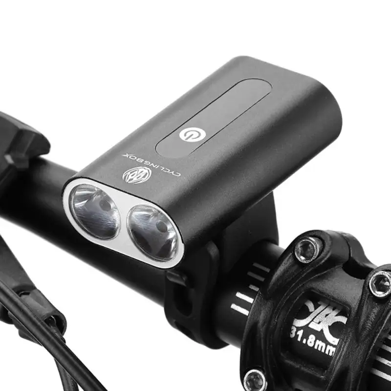 USB Charging Bicycle Headlight Lightweight Aluminum Alloy Rotatable Bike Front Light Waterproof Adjustable T6 Headlamp | Спорт и