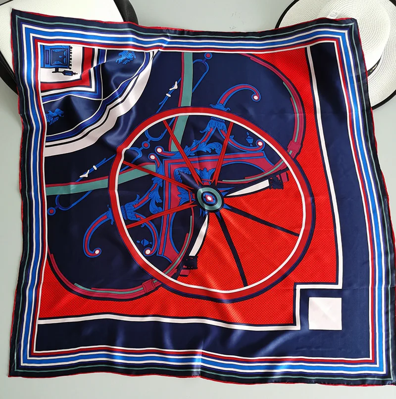

KMS Silk satin silk scarf Western style silk scarf female wild spring and autumn square scarf 90X90CM/30G