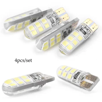 

4 Pieces 12V DC Red T10 1206 12 SMD LED Light Universal for Car Model With T10/194/168/158/12256/12961/2821/825/W5W Socket