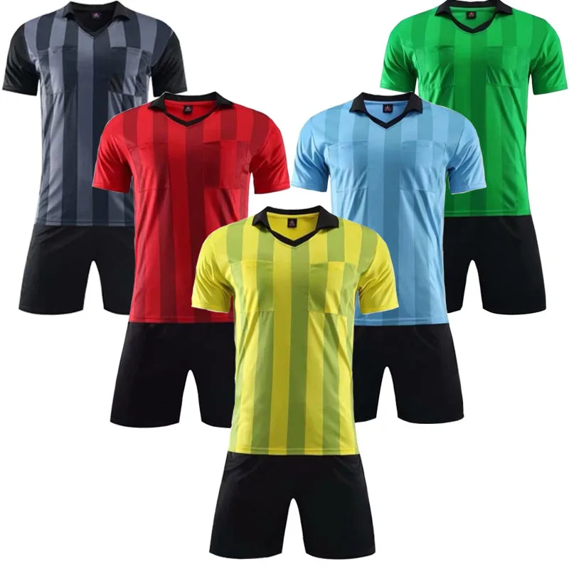 

Referee uniform Football Jersey soccer Short sleeve tracksuit men Sportswear soccer shirt & shorts Football Judge training suit