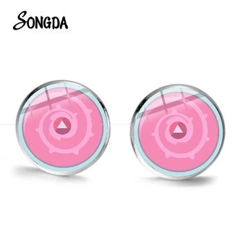 

SONGDA Cute Pink Red Steven Universe Earring Cartoon Shield 5 Style Exquisite Glass Cabochon Earrings for Children Party Jewelry