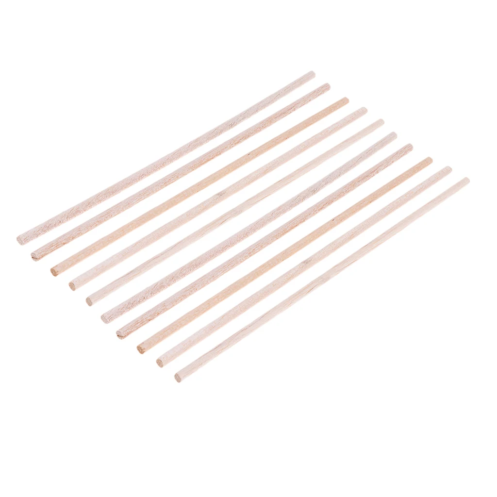 10pcs 5*5*250mm Square Balsa Wood Stick Strip Craft Airplane Boat Models DIY