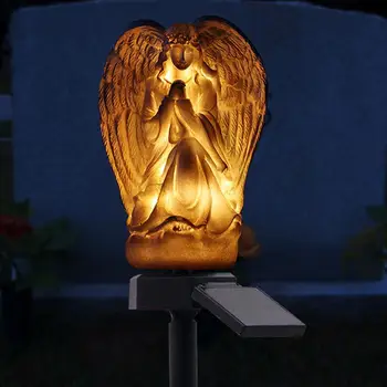 

2V 35mAh Simple Angel Shape LED Solar Powered Light for Garden Lawn Decoration