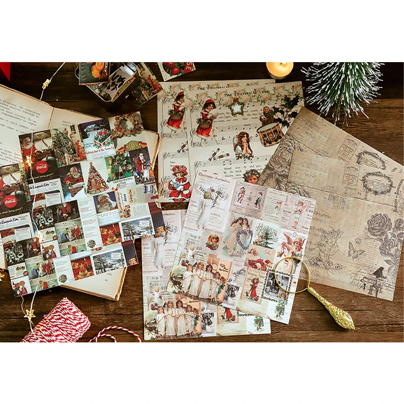 10packs/lot Kawaii Christmas Background Sticker Happy Forest Stickers for Scrapbooking DIY Projects - Цвет: Happy carol