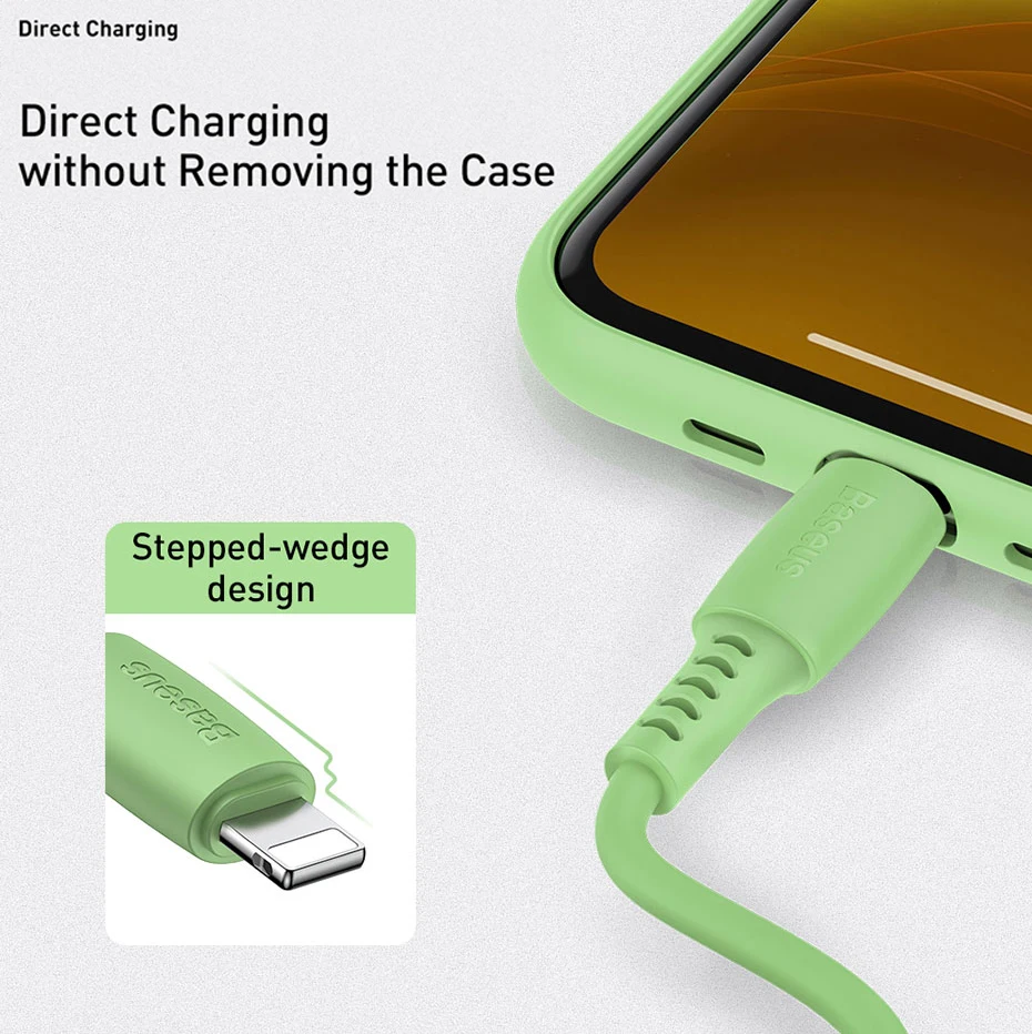 Цветной USB кабель Baseus для iPhone 11 Pro Max Xs Max Xr X 8 7 6 6s Plus 2.4A кабель для быстрой зарядки для iPhone шнур для передачи данных зарядное устройство