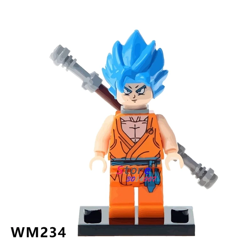 WM234 50 шт. строительные блоки Dragon Ball Z Violett Krillin Tien Shinhan Goku Chiaotzu Vegeta коллекция для детей Детские игрушки - Цвет: WM234