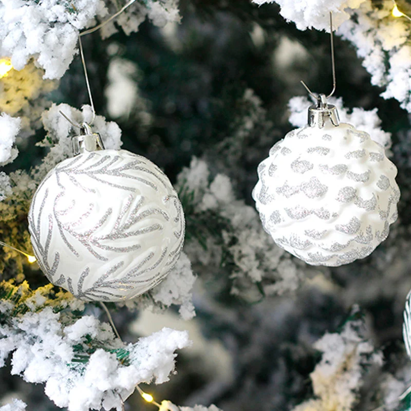12Pcs/Set 7cm Christmas Ball Party Supplies Xmas Ornament for Home Window XHC88