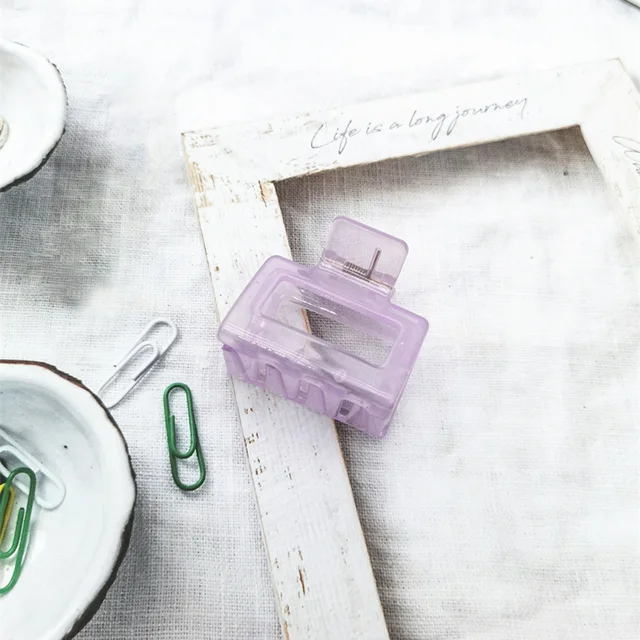 Korean Geometric Acetate Hair Claws Big Size Hair Crabs Clip 2021 Leopard Print Hair Clamps for Women Fashion Hair Accessories purple