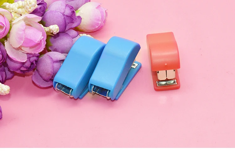 Mini Simplicity Small Stapler Set Cute Office School Supplies Staionery Paper Clip Binding Binder Book