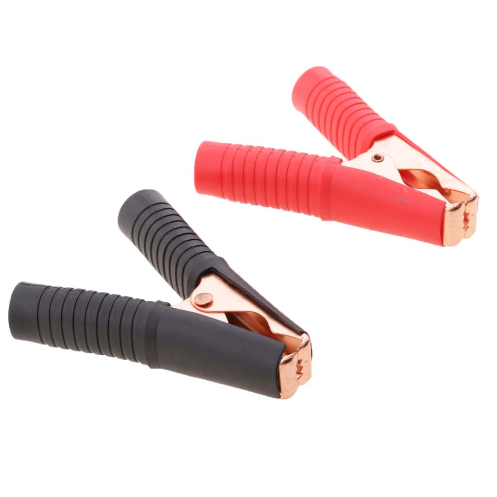 2x Battery Alligator Clips Clamps For Car Jump Starter Emergency Lead Cable
