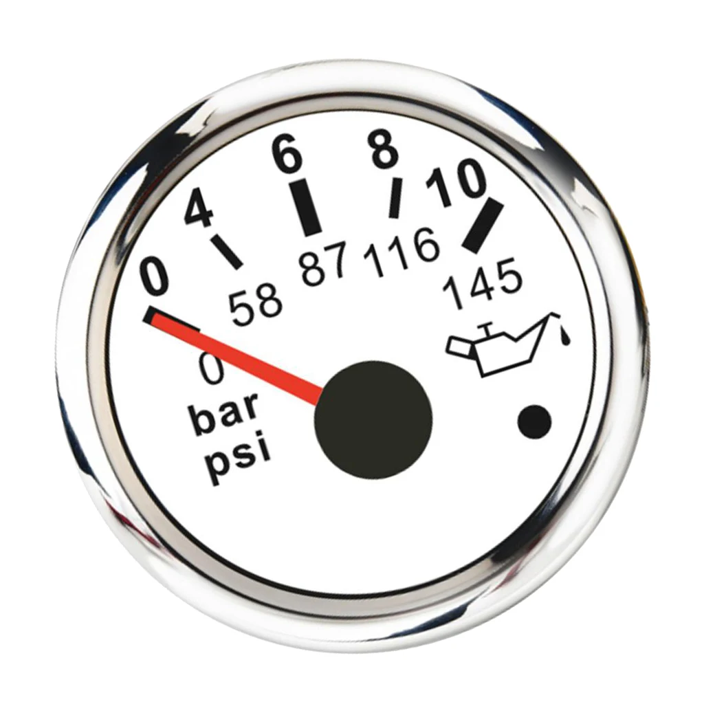 MagiDeal " измеритель давления масла 0~ 10Bar 0~ 145PSI для морской лодки белый
