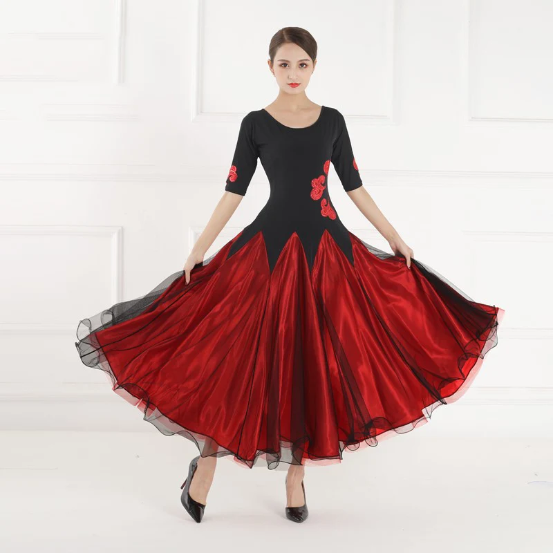 

Ballroom dance dress women new modern dance Costumes ballroom dance long waltz practice dance wear