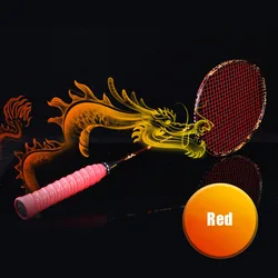 Full Carbon Badminton Racket With T Head Offensive Training Badminton Racket And Dragon Badminton Single Shot