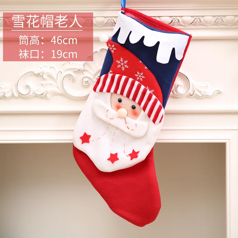 Navidad Елочное украшение керст кулон украшения Рождественские конфеты подарочная сумка рождественские носки рождественский украшения для дома - Цвет: A