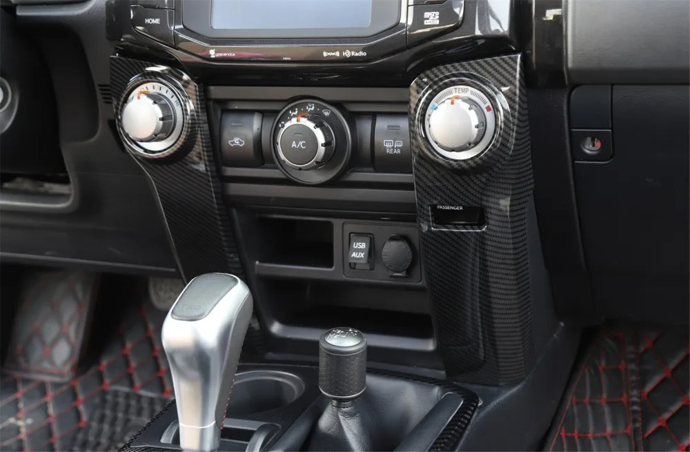 Кондиционер Управление украшения Стикеры Панель для Toyota 4runner 2010 вверх Крышка центральной консоли аксессуары для автомобильного интерьера, щупы