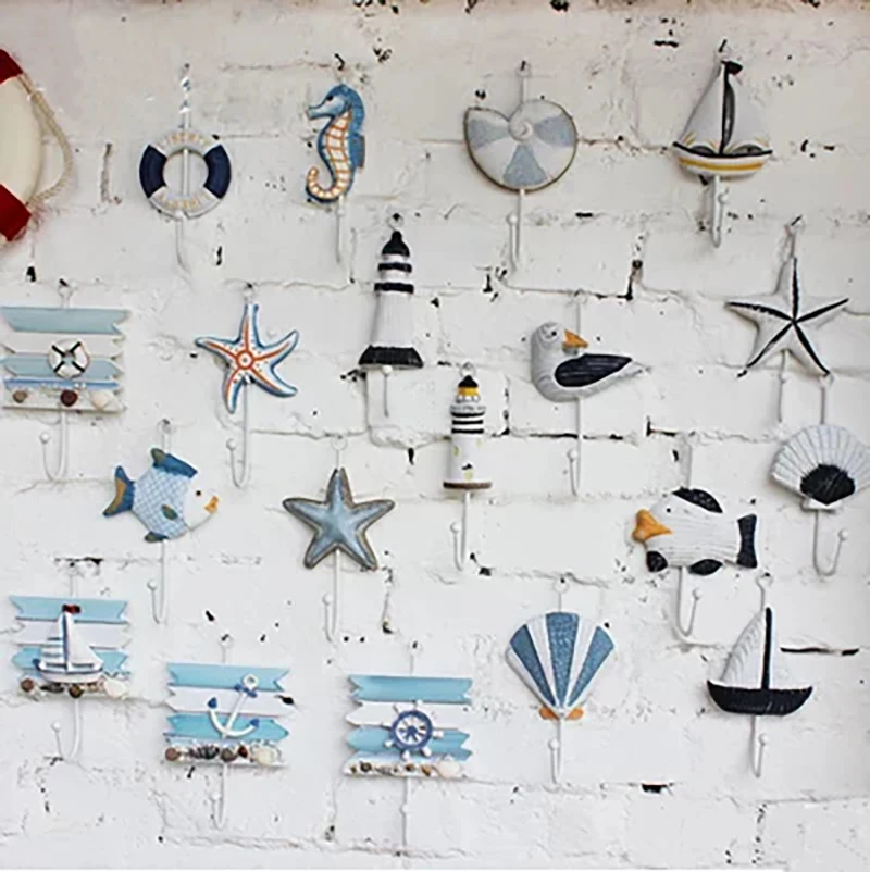 Полотенце для ванной комнаты в средиземноморском стиле с одним крючком|single coat