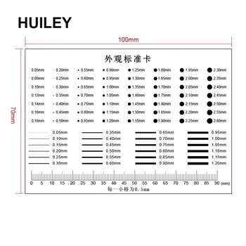 

Appearance Standard Card Gauge Point Gauge Transparent Film Stain Comparison Card Stain Crack Contrast PET Ruler Scales Dot Line