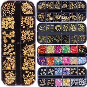

3D Nail Crystal Rhinestone Glitter Metal Diamond Sequin Technique Manicure Nail Art Art Deco Nail Art Jewelry