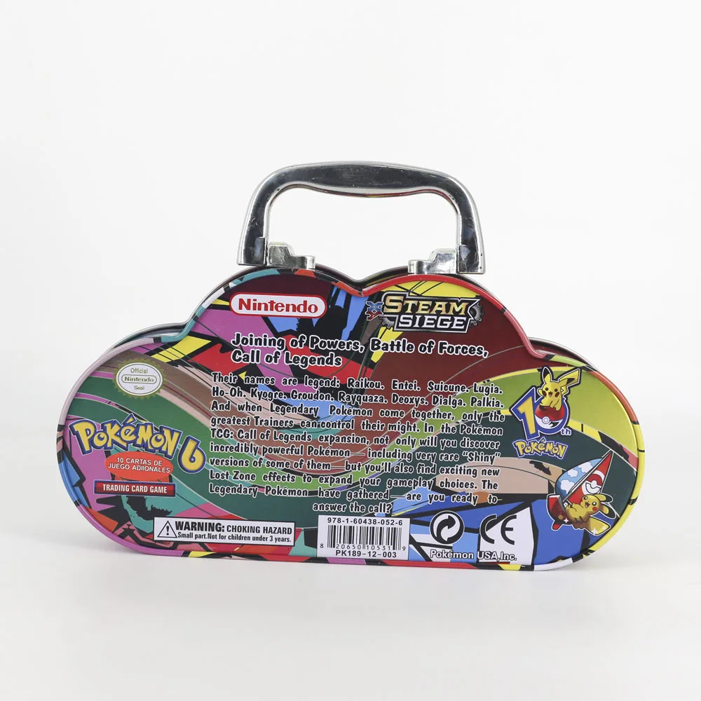 Takara Tomy Pokemon, карточная игра, коллекция, настольные карты, боевые игрушки, металлическая коробка, 115 карт для детей, подарок