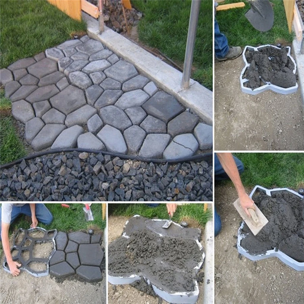 DIY Stepping Stone Block Pavement Buildings Cement Paver Path Maker Mold Garden Paving Mould DIY Path Maker DIY Stepping Stone Block Pavement Buildings Cement Paver Path Maker Mold Garden Paving Mould DIY Path Maker