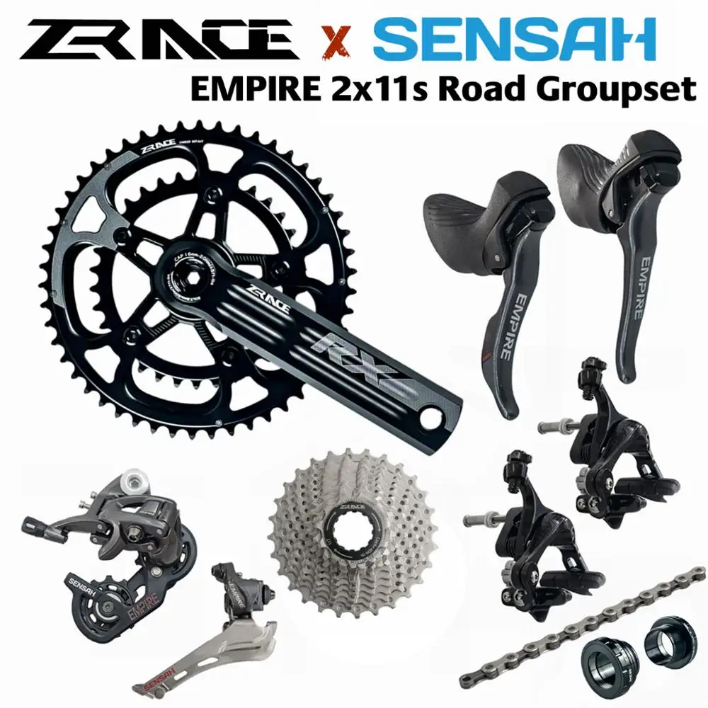 Sensah Empire 2x11 Speed Kit, 22s Road Bike Shifter Cassettes +11s