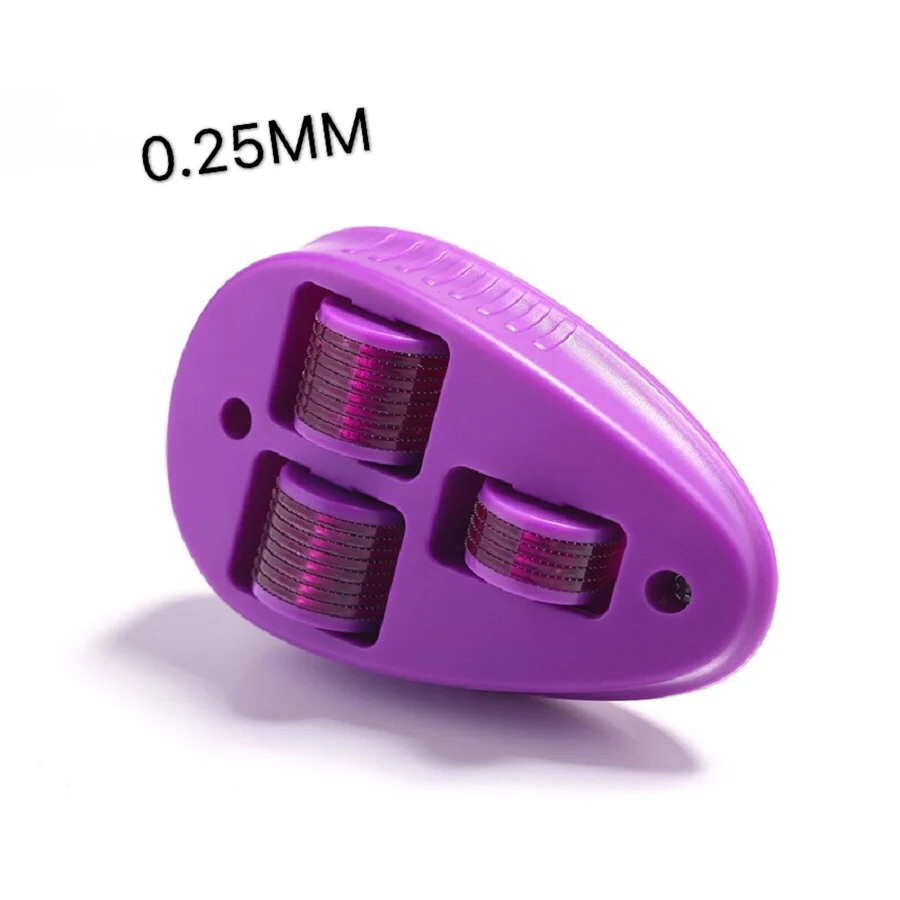 purple 0.25mm Мезороллер для лица дермароллер Титан Mezoroller 0,2 0,25 0,3 мм микро игла дермароллер микронидлинг антицеллюлит красота анти-старения для потери веса Прямая поставка - Цвет: purple 0.25mm
