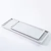 Japanese-style Rectangular Ceramic Tray Plate White Porcelain Rectangular Plate Mouthwash Cup Tray Bathroom Living Storage Tray 1