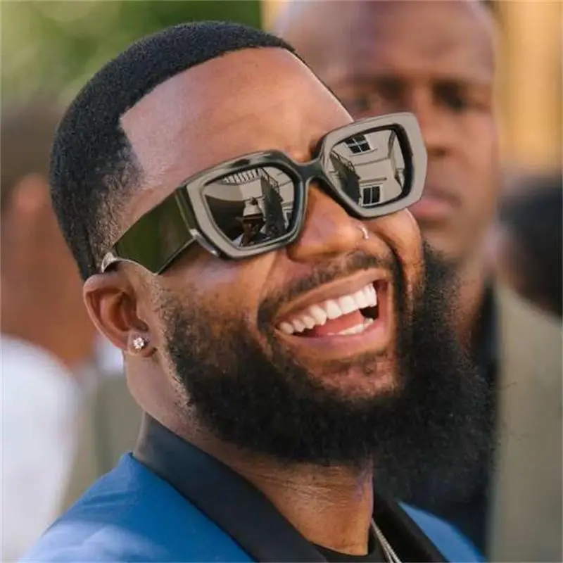 Occhiali da sole quadrati neri irregolari uomo milano Fashion Week 2020  Luxury Designer Brand Celebrity Shades occhiali con montatura spessa  UV400|Women's Sunglasses| - AliExpress