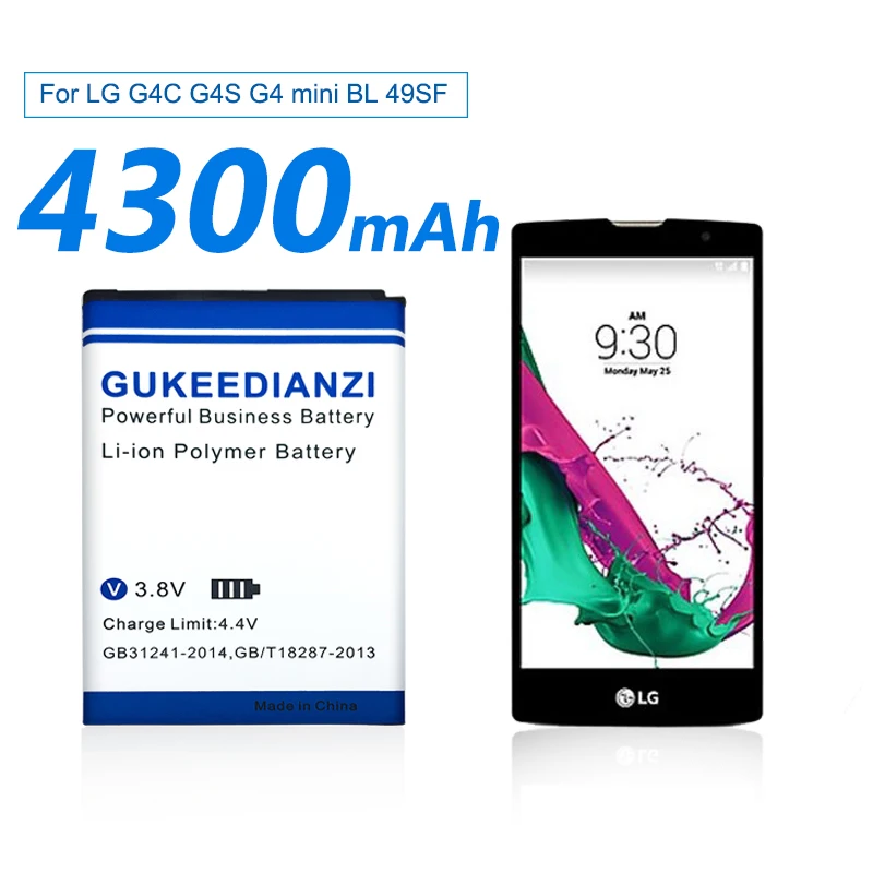 BL-49SF 100% Новинка 4300 мАч запасной аккумулятор для телефона LG G4 mini G4C G4S H735T H525N G4mini Beat