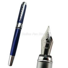 

Jinhao Metal 250 Iraurita 18KGP 0.5mm Medium Nib Fountain Pen Silver Trim Noble Office School Professional Stationery