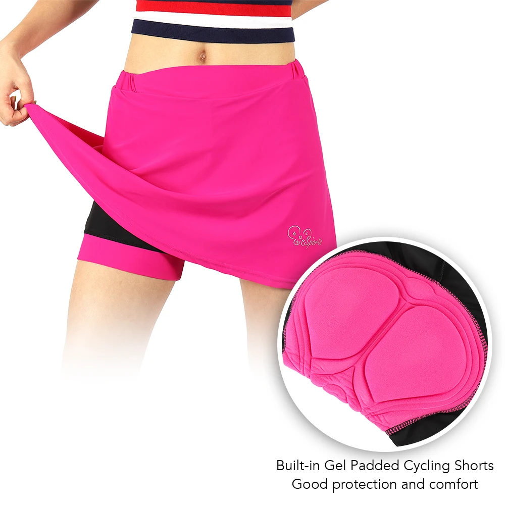 Women Breathable 2 in 1 Cycling Skort 