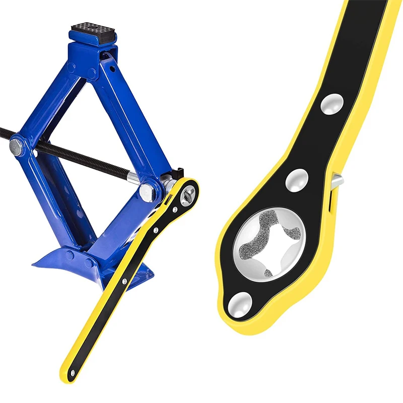 

Car Labor-Saving Jack Ratchet Wrench Scissor Jack Garage Tire Wheel Lug Wrench Handle Labor-Saving Wrench for Auto