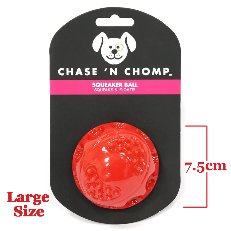Red Large 7.5cm CAITEC игрушки для собак пищащий прыгающий мяч прочный Плавучий Пружинящий питомец игрушки пищащие Мячи устойчивые к укусам для маленьких и больших собак - Цвет: Red Large 7.5cm