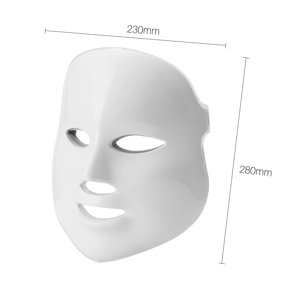 Электрический светодиодный светильник для лица, 7 цветов, терапия, маска для лица, машина для подтягивания кожи, удаление акне, спа-маска для лица