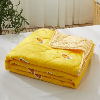 

Summer Thin Printed Cartoon Washed Cotton Air Condition Quilt Bed Cover Soft for Adult Kids Summer Cool Quilts Bedding Bedspread