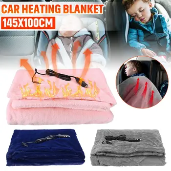 

Car Heating Blanket Winter Heated 12V/24V Warm Auto Electric Fleece Blanket For Car Constant Temperature 145x100cm 110x70cm