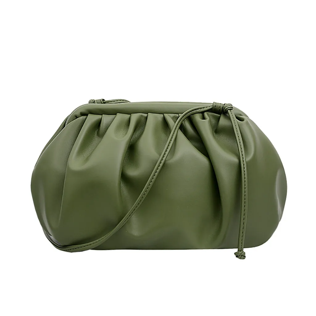 Роскошный дизайнерский облачный Женский Повседневный клатч, плиссированная сумка-мессенджер на плечо, маленькая милая дамская сумка через плечо
