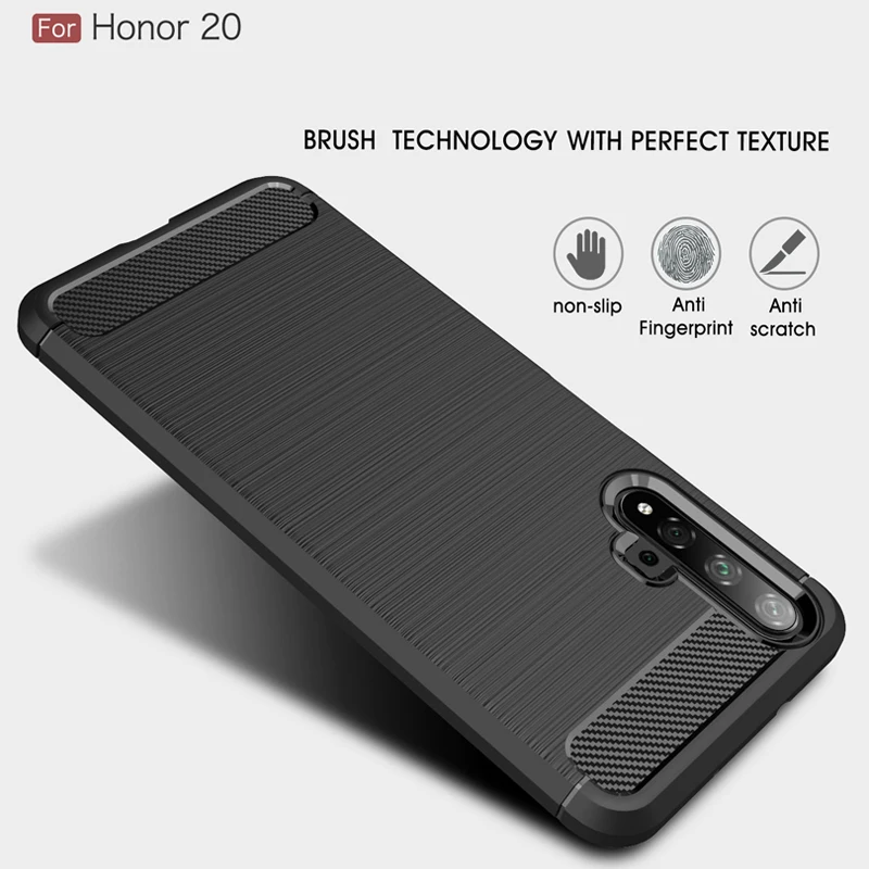 Мягкий матовый Силиконовый чехол для телефона huawei honor 20, тонкая задняя крышка из ТПУ для honor 20pro, защитный чехол для honor v20
