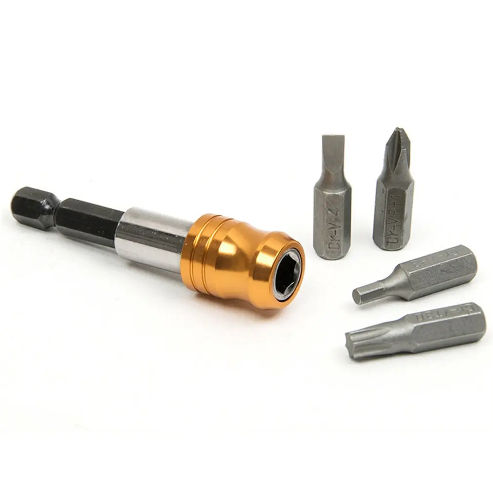 31Pcs Screwdriver Bit Set Slotted/Philips/Pozi/Hex/Torx Head with 60mm Quick Release Hex Chuck Extension Adapter