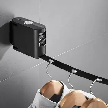 

Indoor Outdoor Invisible Clothesline Retractable Drying Rack Clothesline Rope with Hanger Hole for Home Balcony Use