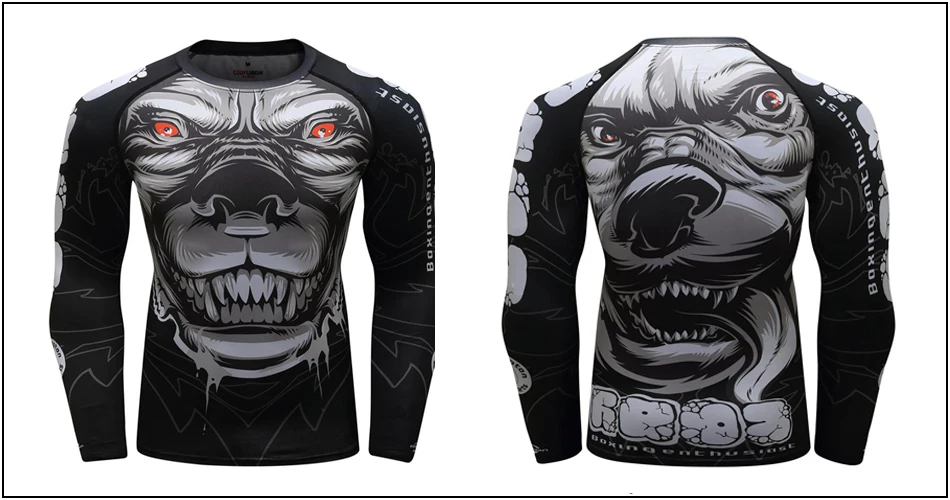 Мужская футболка UFC Kickboxing Tight с длинным рукавом MMA Rashguard, футболка для бокса, майка Jiu, футболка с надписью jitsu Muay Thai Sanda, тренировочная футболка