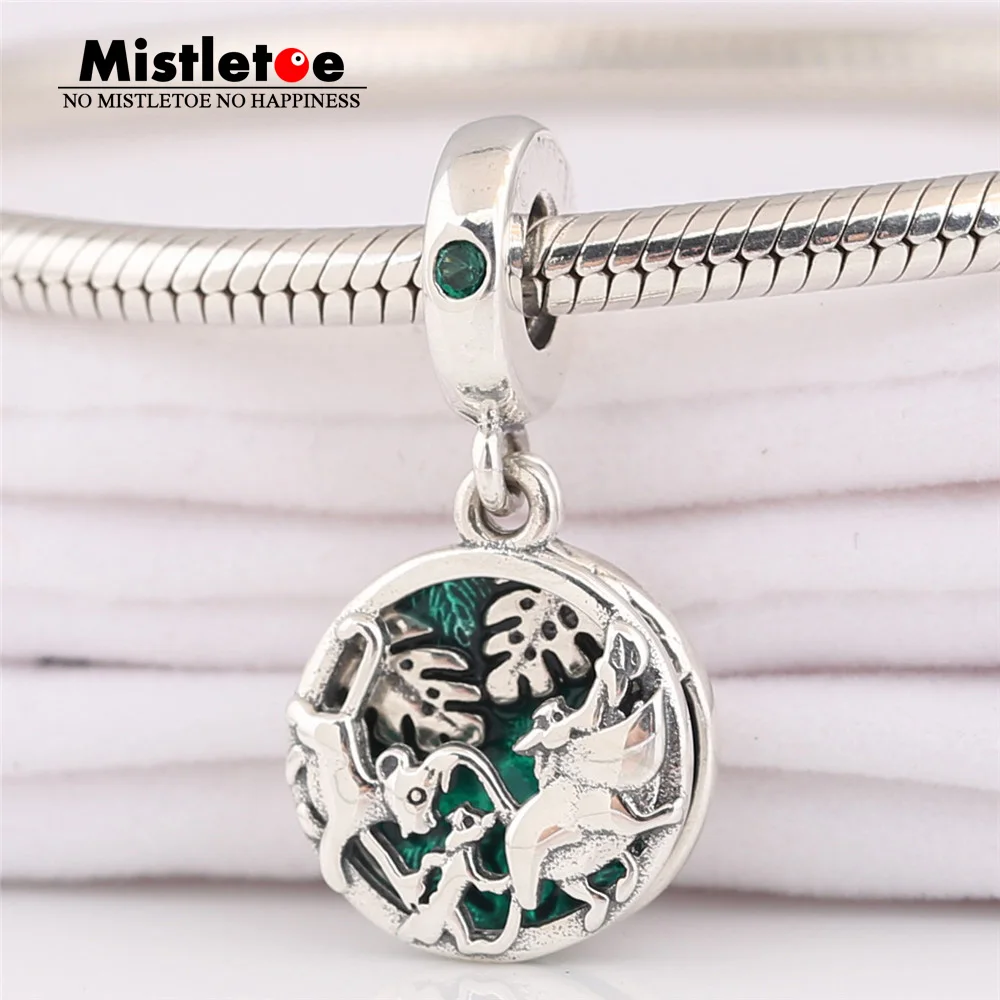 

Mistletoe 925 Sterling Silver Simba, Timon & Pumbaa Dangle Charm European Jewelry