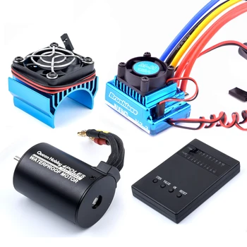 3650 2300KV / 3100KV / 3900KV / 4300KV / 5200KV Brushless Motor & 45A 60A 80A 120A ESC Combo for 1:10 RC Car RC Boat Part